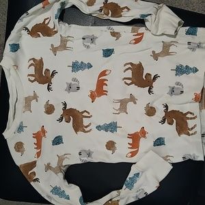 "Just one you" by Carter's 4T pajamas with moose, Fox, deer, raccoon, porcupine